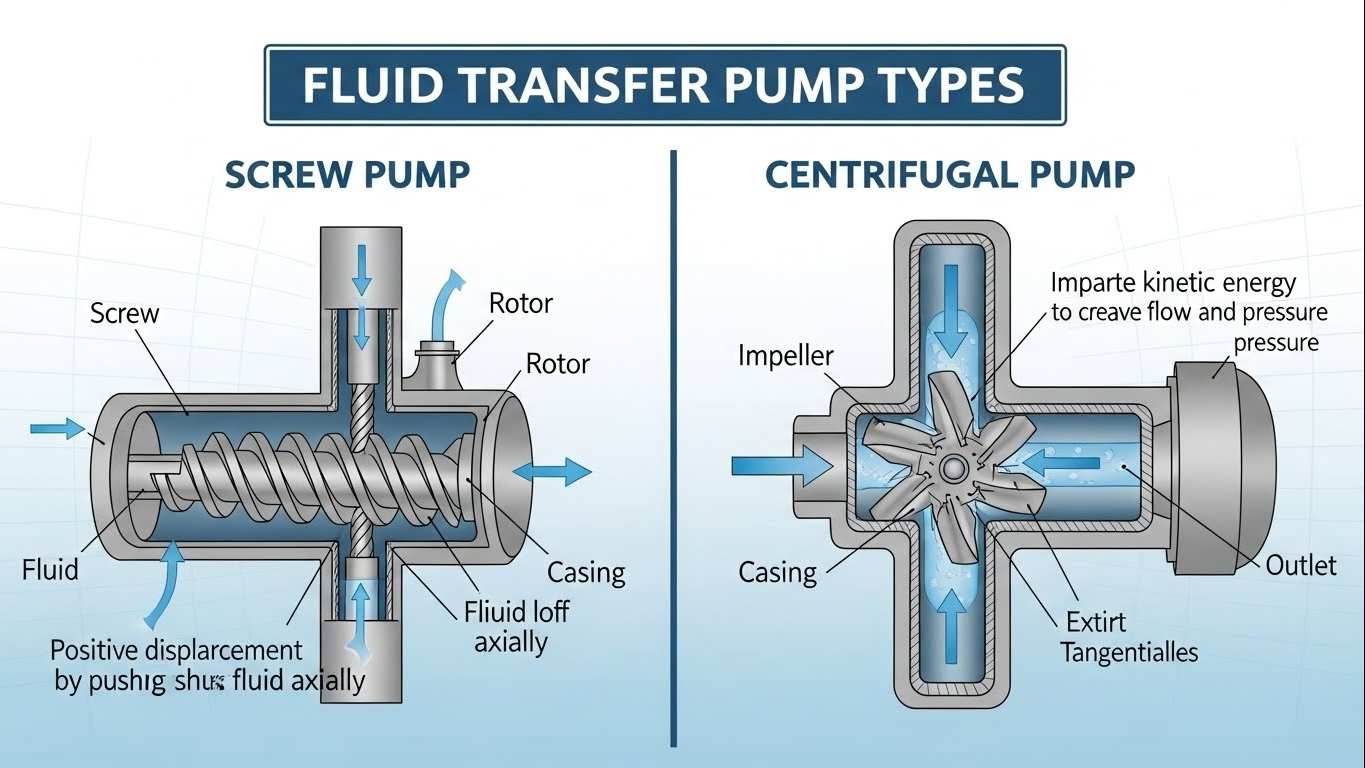Unterschied zwischen Schraubenspindelpumpe und Kreiselpumpe: Lernen Sie, den richtigen Flüssigkeitstransferpumpentyp auszuwählen