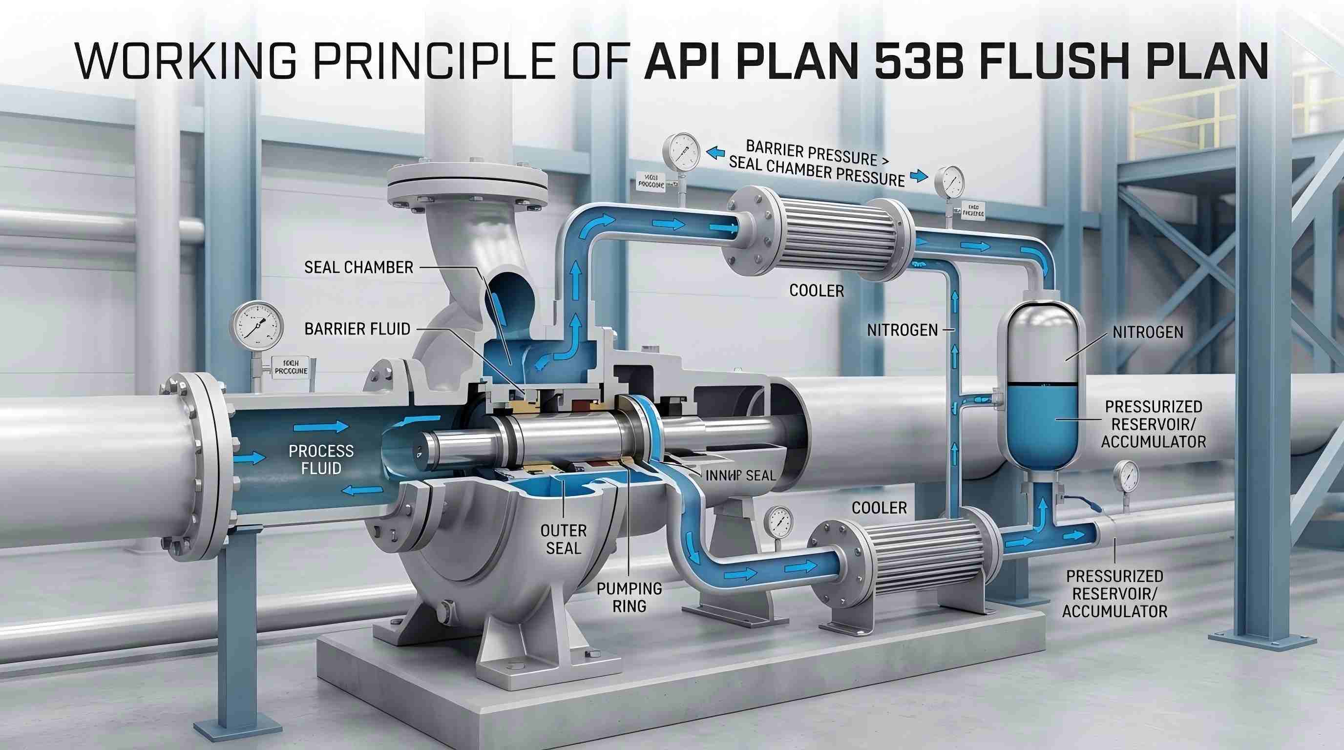 Funktionsprinzip des API PLAN 53B Flush Plan