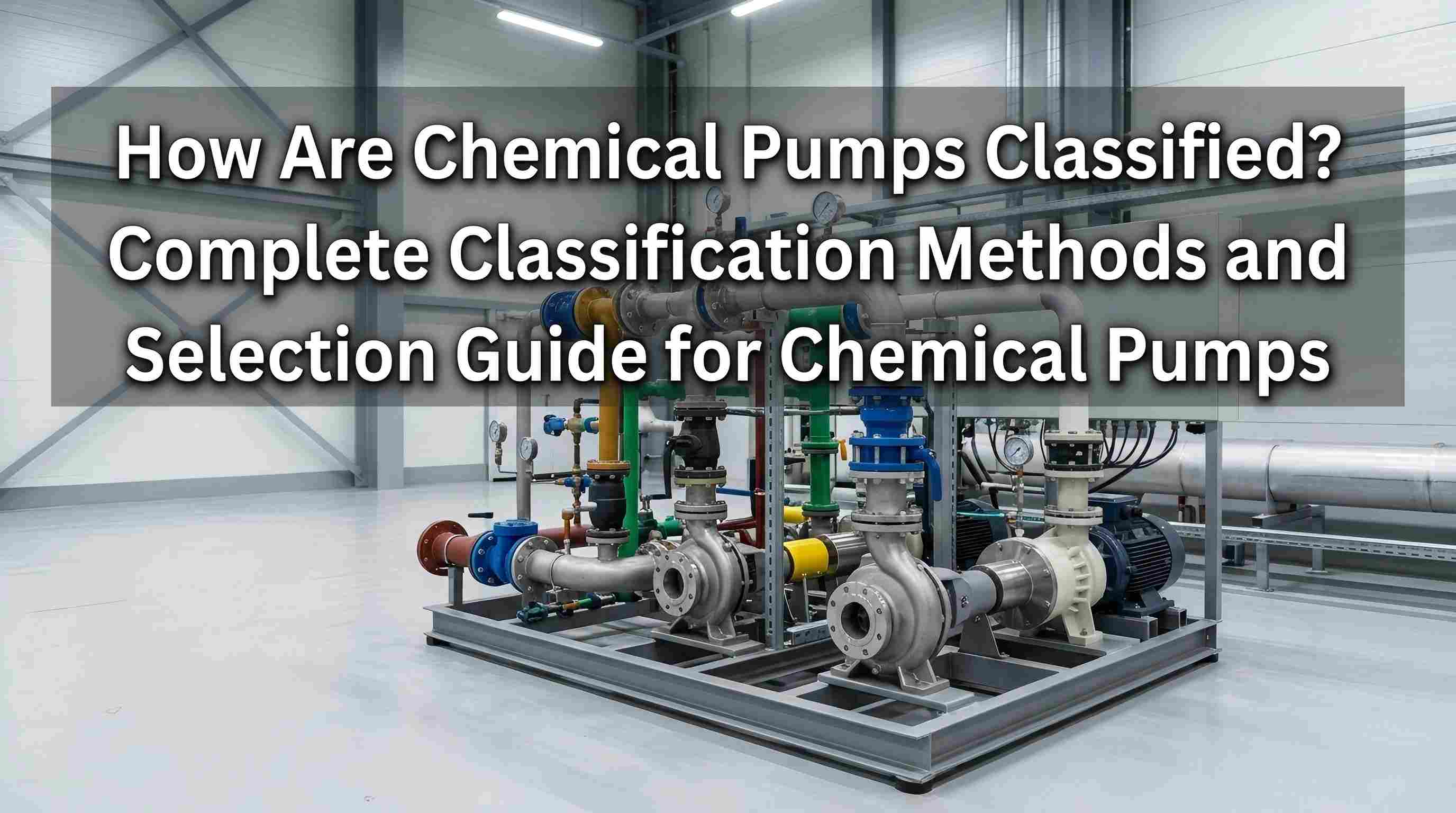 Wie werden Chemiepumpen klassifiziert? Vollständige Klassifizierungsmethoden und Auswahlhilfe für Chemiepumpen
