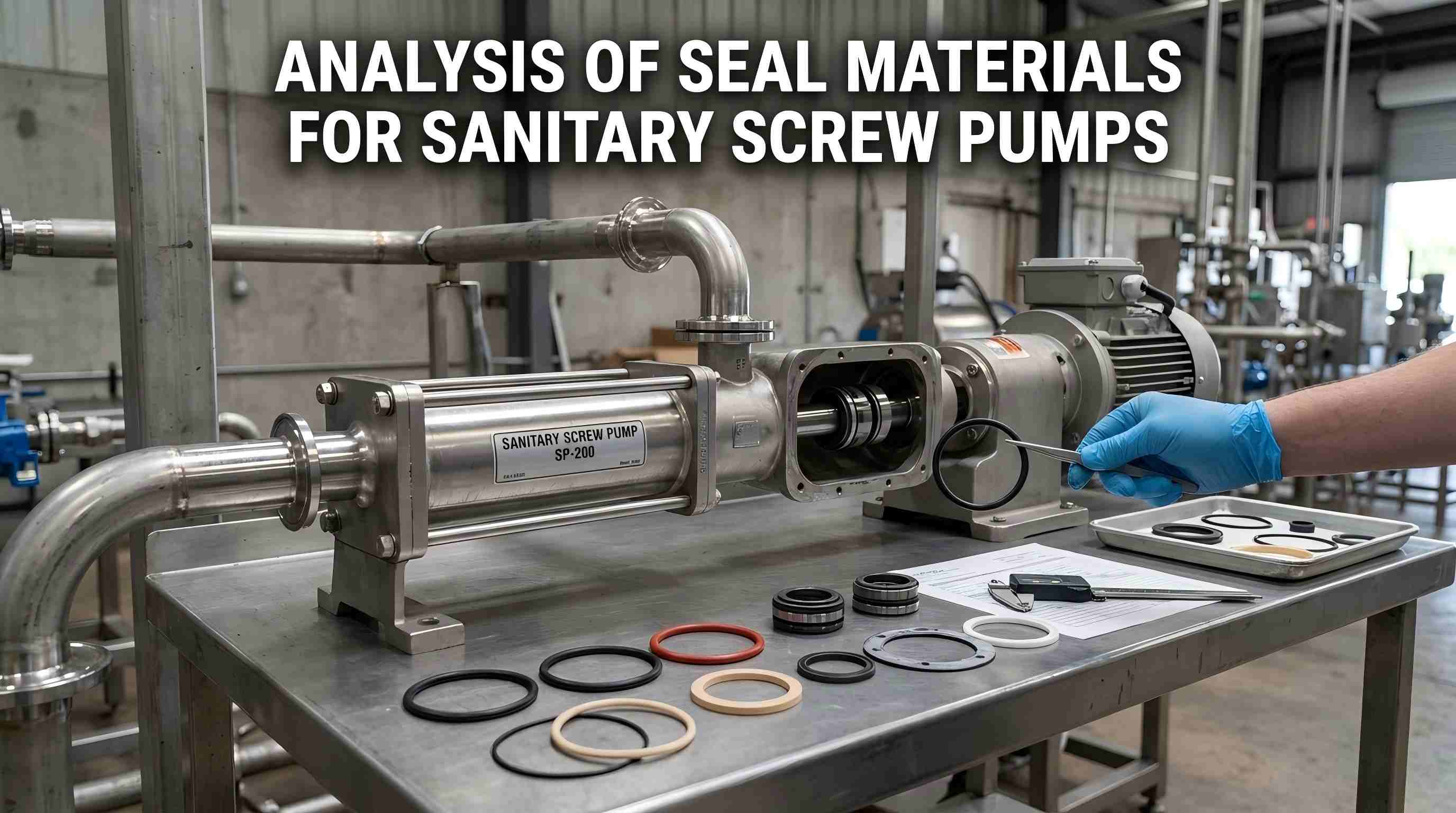 Analyse von Dichtungsmaterialien für Sanitär-Schraubenpumpen